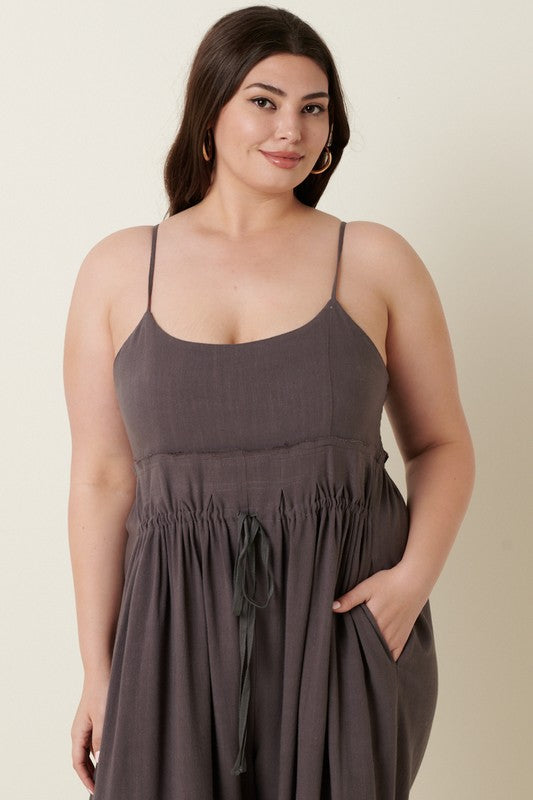 Pin Tuck Curvy Jumpsuit