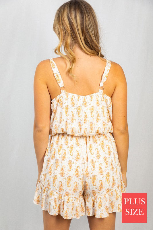 Paisley Curvy Romper