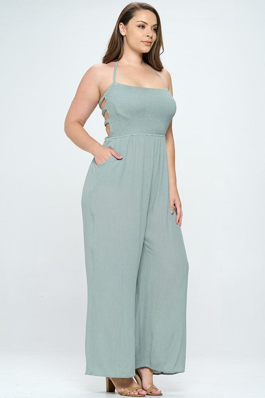 Open Back Curvy Jumpsuit