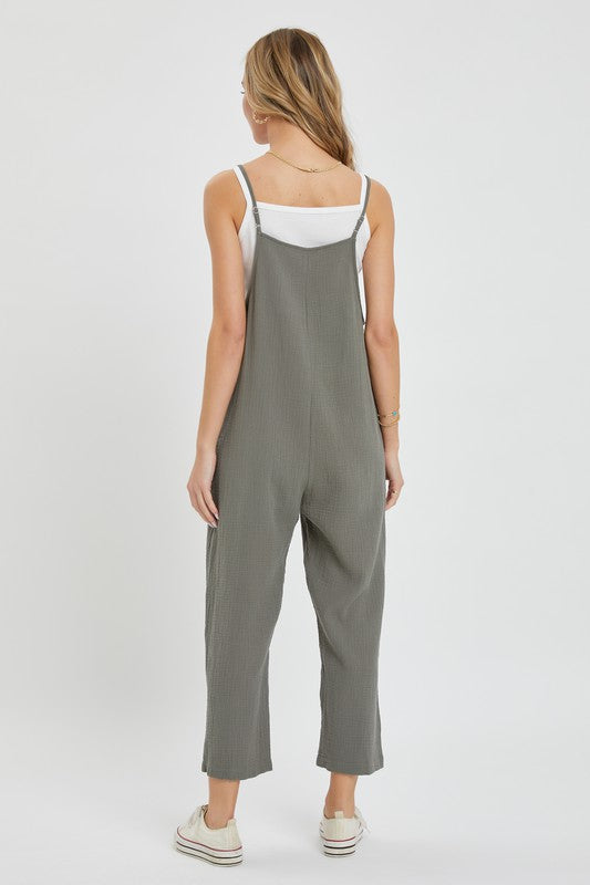 Cotton Gauze Curvy Jumpsuit