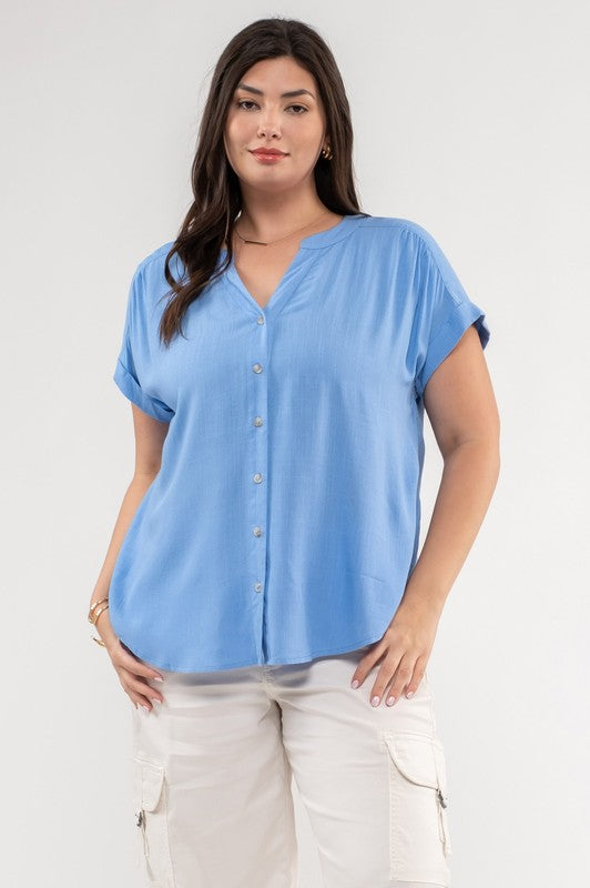 Curvy Button Down Top