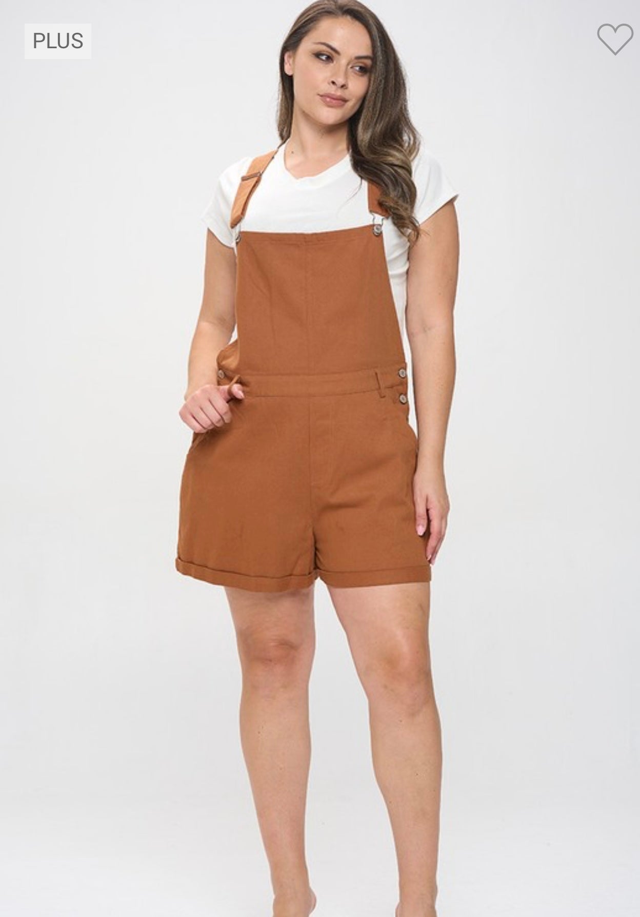 Curvy Denim Overall Romper