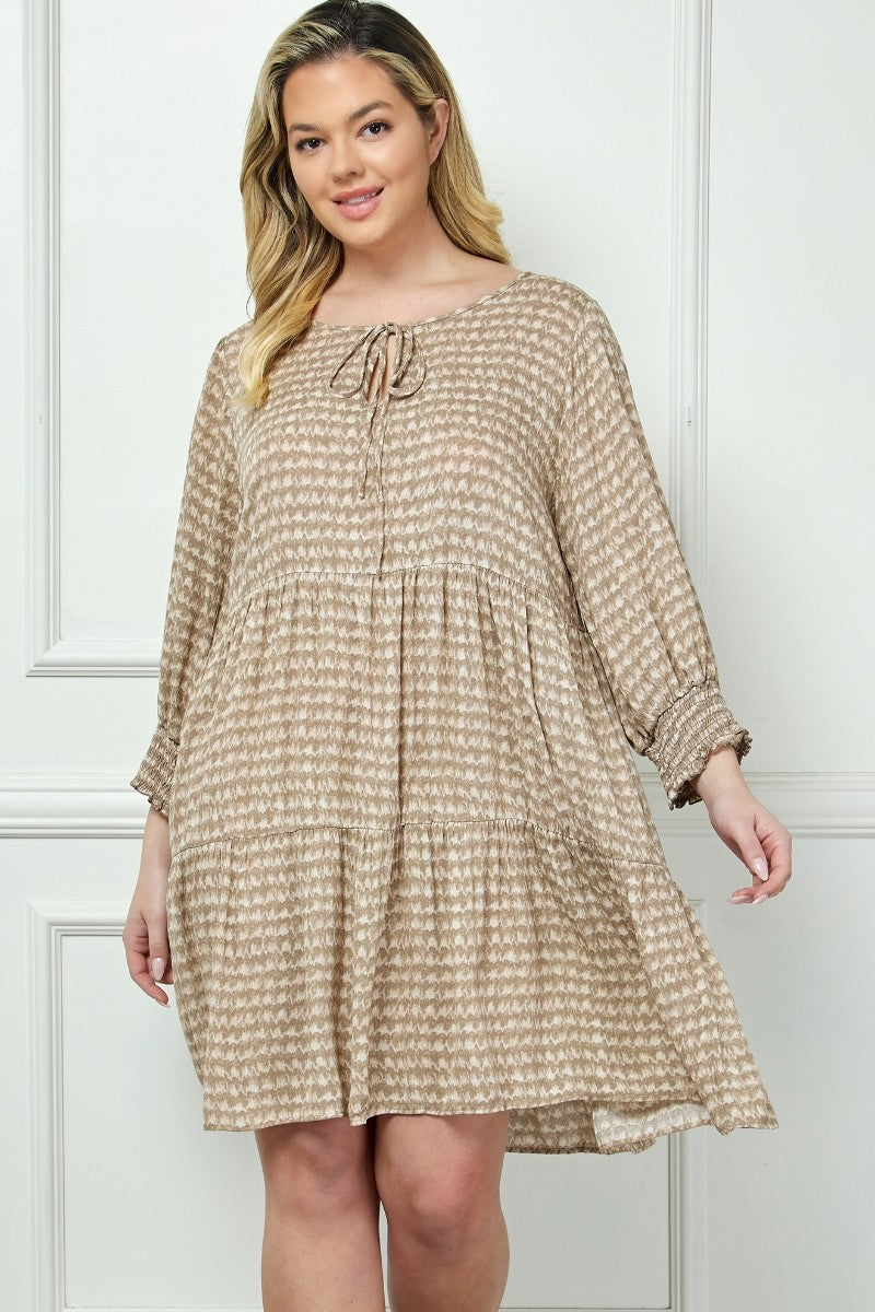 Retro L/S Curvy Dress