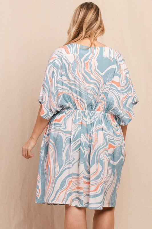 Marble Kimono Dress