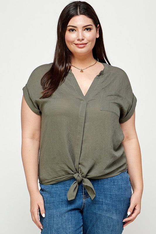 Curvy Textured Dolman Top