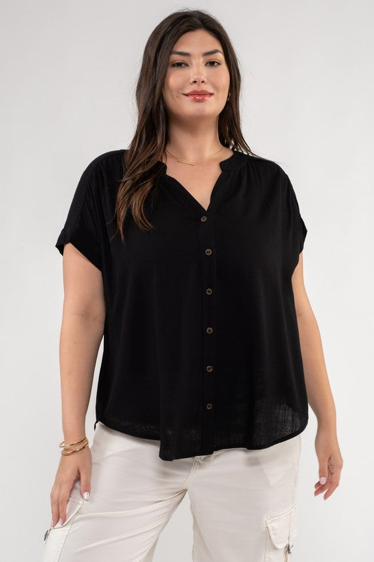 Curvy Button Down Top