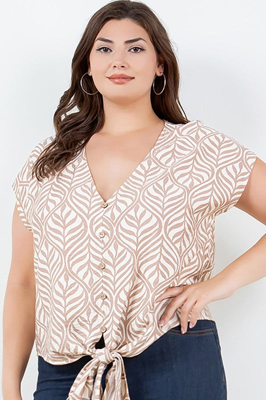 Curvy Tie-Front Top