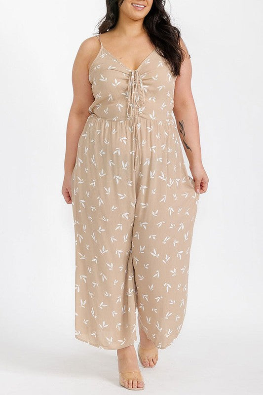 Scrunch Front Curvy Jumpsuit