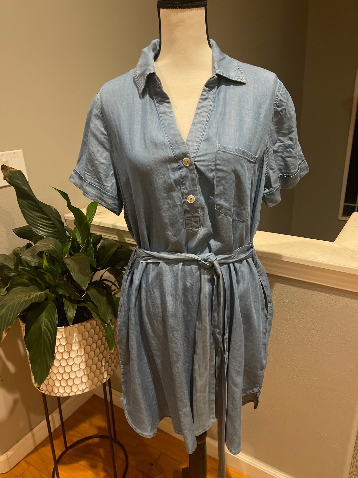 Cuvry Denim Shirt Dress